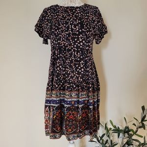 Navy Floral Dress